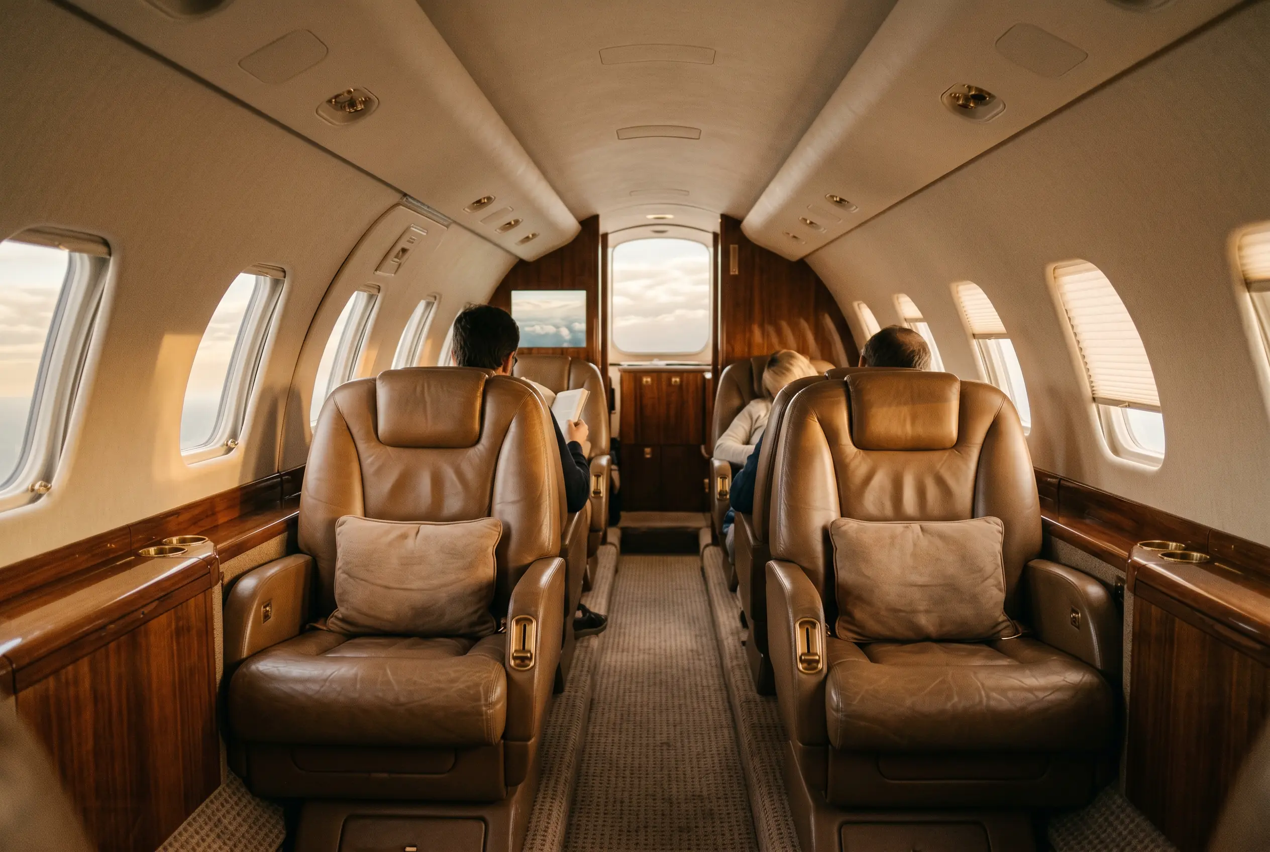 Cessna Citation Excel cabin appointed for the New York to Miami charter