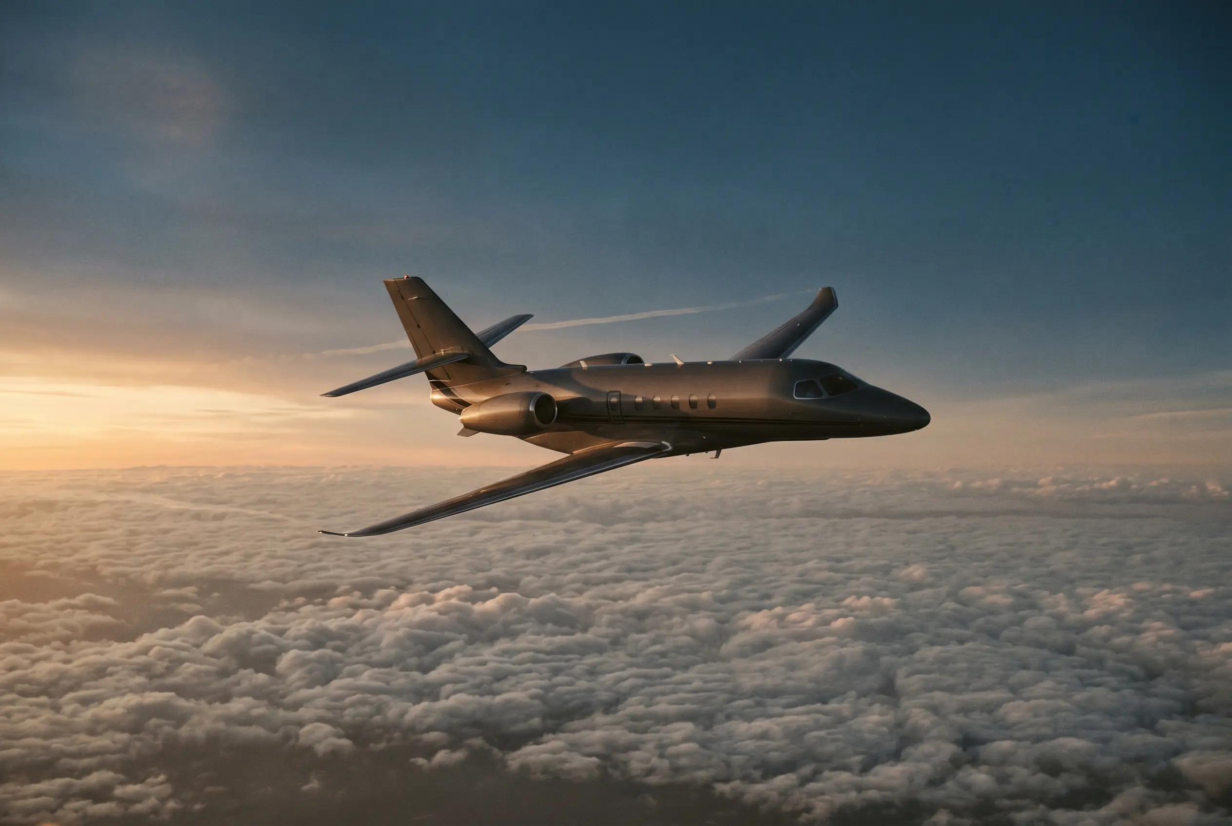 Cessna Citation Latitude in flight at altitude en route from New York to Miami