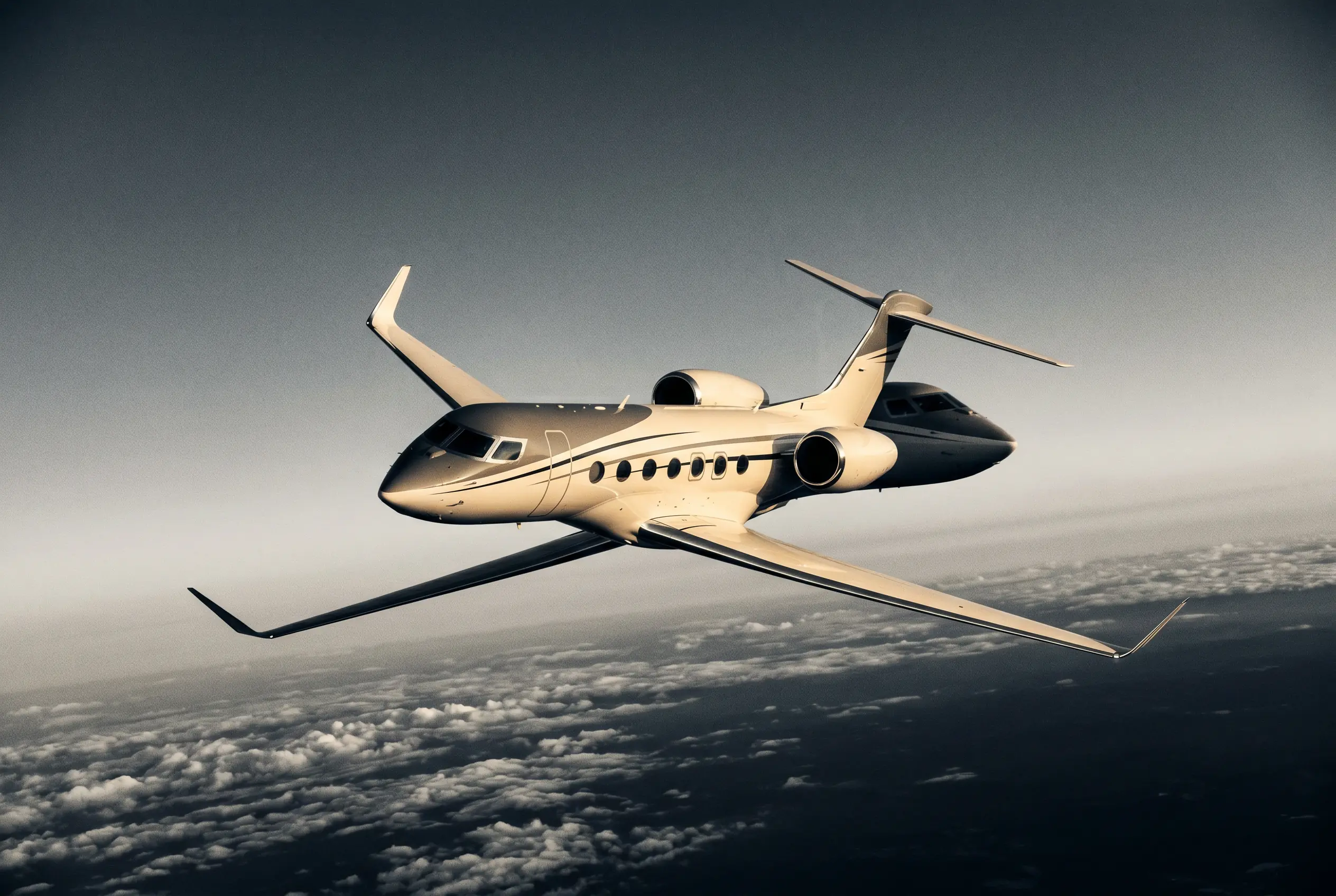 Gulfstream G500 in flight at altitude en route from New York to Miami