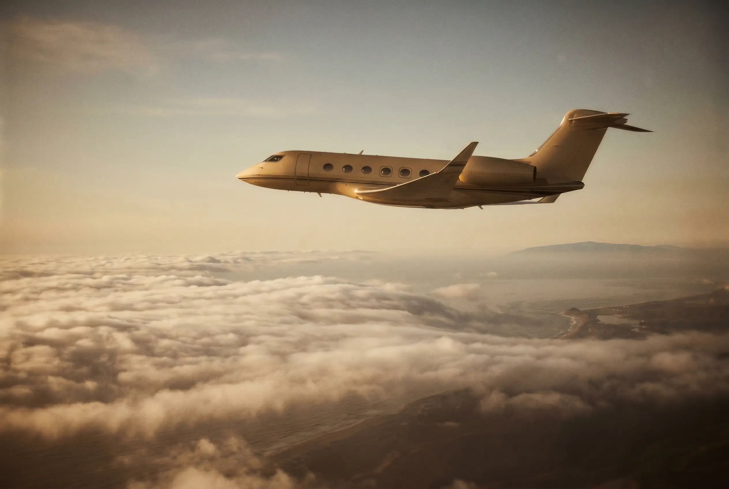 Gulfstream G600 in flight at altitude en route from New York to Miami