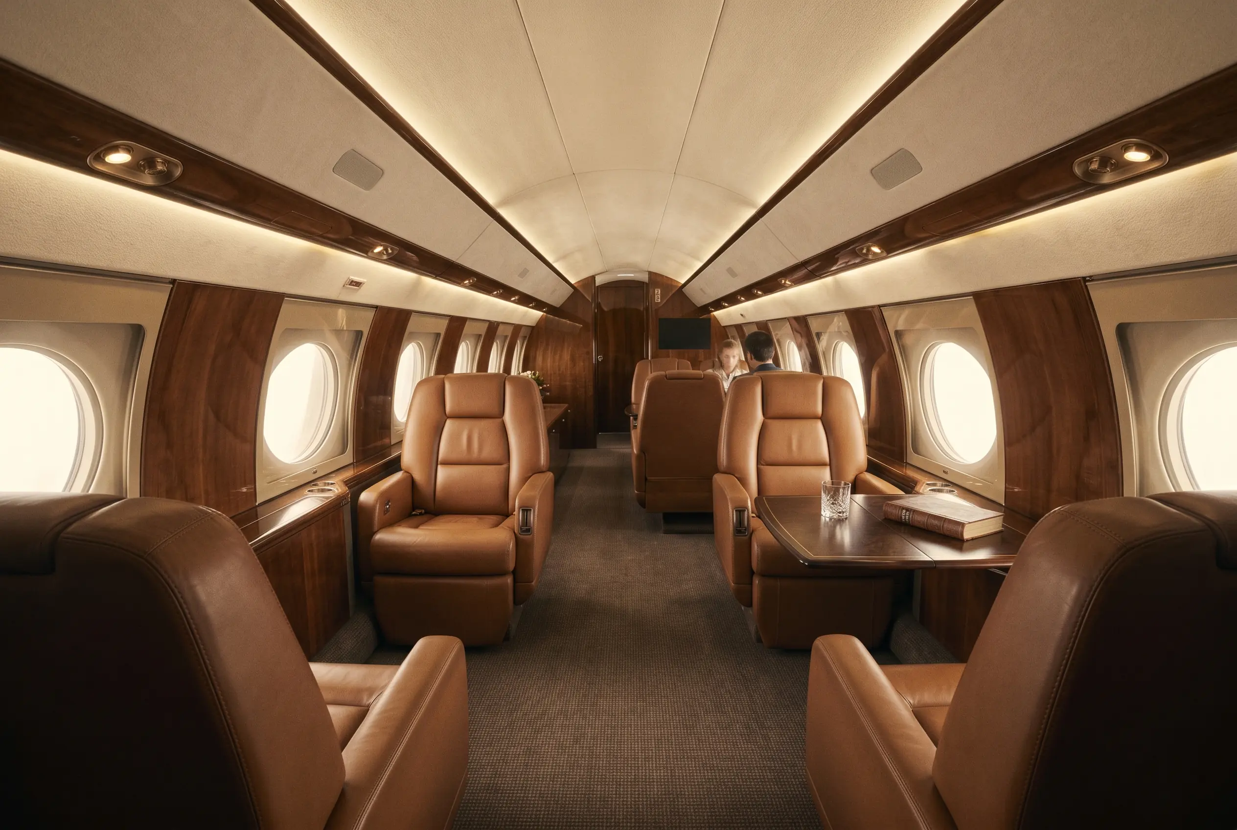 Gulfstream G650ER cabin appointed for the New York to Miami charter